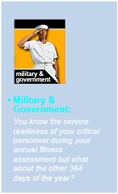 Military & Government: You know the service readiness of your critical personnel during your annual fitness assessment but what about the other 364 days of the year?